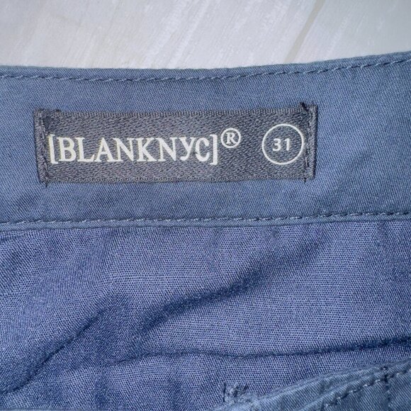 BlankNYC Dark Navy Blue Flat Front High Waisted Ankle Length Pants size 31 - Picture 4 of 6